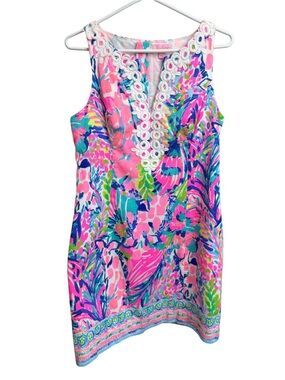 Lilly Pulitzer Gabby Shift Dress Gumbo Limbo Women’s Size 10 Vibrant Lined